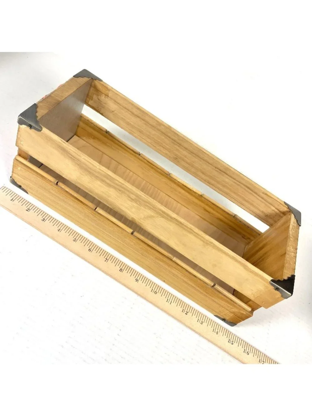 Artisanal Decorative Storage Crate Planter OOAK Wood Music Fan CD Box Organizer